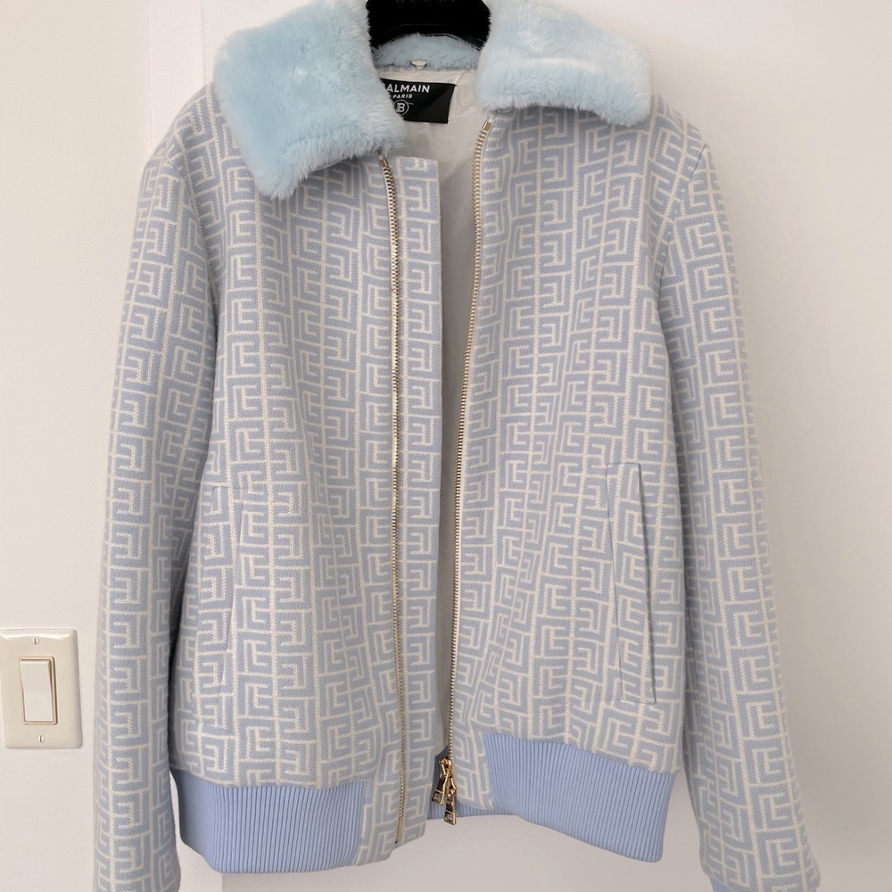 Balmain Virgin Wool Monogram Jacket - image 7